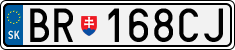 License plate of Slovakia, Cars