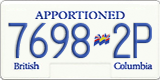 British Columbia, Apportioned (1234-5P)