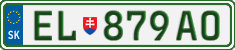 License plate of Slovakia, Electric vehicles