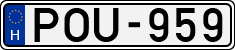 license plates of Hungary, Cars (1990)