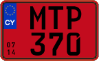 License plate of Cyprus, Rental cars