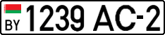License plate Belarus, Cars (2004)