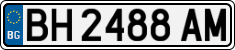 License plate of Bulgaria, Cars