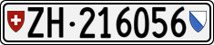License plate of Switzerland, Cars