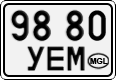 License plate of Mongolia, Cars