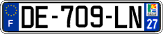 French license plate, SIV (ordinary)