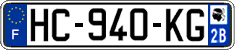 French license plate, SIV (ordinary)