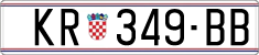 License plate of Croatia, Regular plates