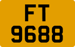 License plate of Hong Kong, AB 1234