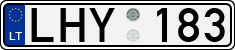 License plate of Lithuania, Cars
