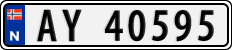 License plate of Norway, Cars