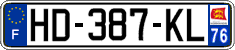 French license plate, SIV (ordinary)