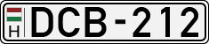 license plates of Hungary, Cars (1990)