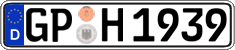 German license plate, Regular plates