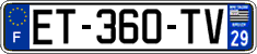 French license plate, SIV (ordinary)