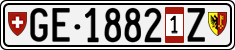 License plate of Switzerland, Vehicles w/o paid duty (with 