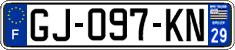 French license plate, SIV (ordinary)