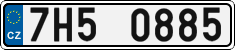 License plate of the Czech Republic, Cars (2001)