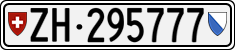 License plate of Switzerland, Cars