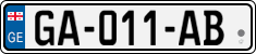 License plate of Georgia, Cars (2014)