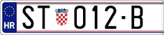 License plate of Croatia, Regular plates