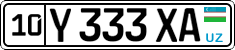 License plate of Uzbekistan, Private owners