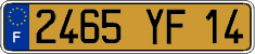 French license plate, FNI
