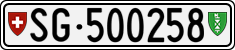 License plate of Switzerland, Cars