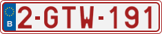 License plate of Belgium, Regular plates (2010)