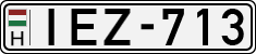 license plates of Hungary, Cars (1990)
