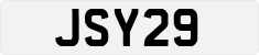 License plate of Jersey, JSY123