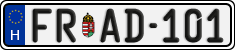 license plates of Hungary, Regular plates (2022)