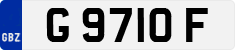 License plate of Gibraltar, Regular car plates (G 1234 A)