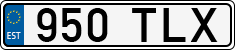 License plate of Estonia, Regular car plates