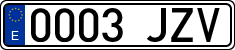 License plates of Spain, Ordinary (2000)