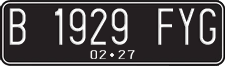 License plate of Indonesia, Regular plates