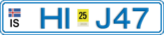 License plate of Iceland, Cars