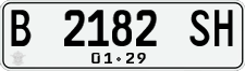 License plate of Indonesia, Regular plates
