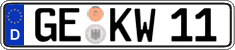 German license plate, Regular plates