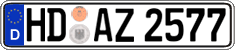 German license plate, Regular plates