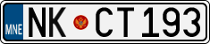License plate of Montenegro, Cars