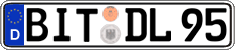 German license plate, Regular plates
