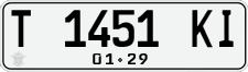 License plate of Indonesia, Regular plates