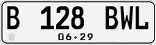 License plate of Indonesia, Regular plates