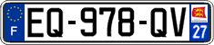 French license plate, SIV (ordinary)