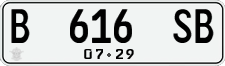 License plate of Indonesia, Regular plates