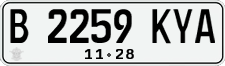 License plate of Indonesia, Regular plates