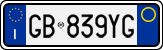 License plate of Italy, Cars (1994 year series)