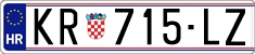 License plate of Croatia, Regular plates