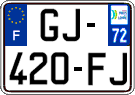 French license plate, SIV (ordinary)